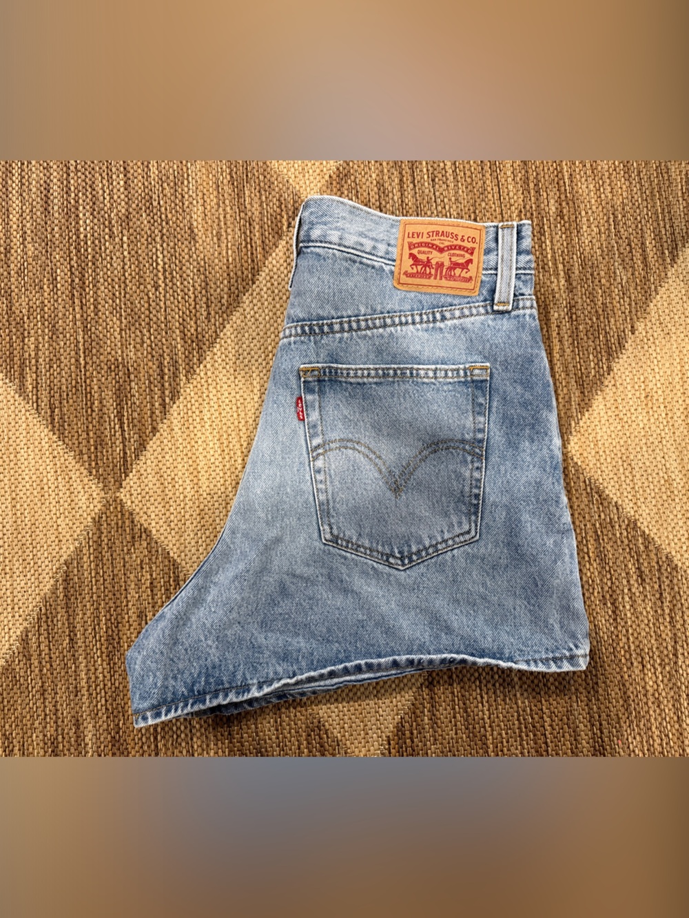 Levi's Light Blue Distressed Denim Shorts